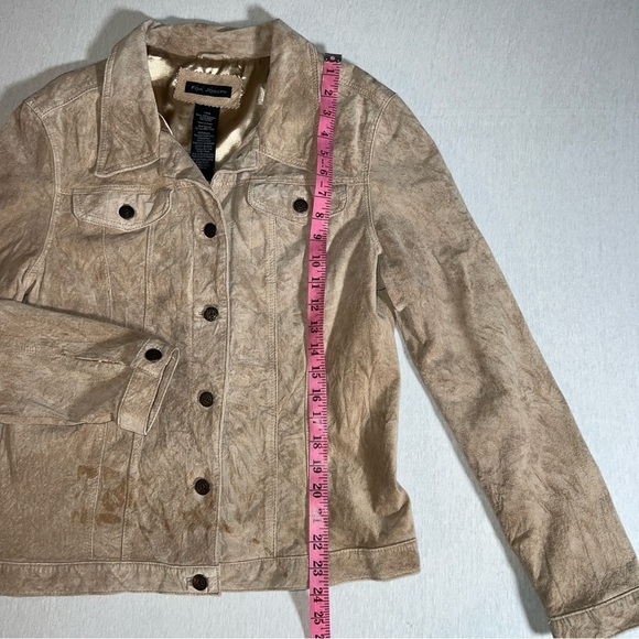 For Joseph 100% Suede Button Down Western Jacket in Beige, Size Large - Picture 5 of 8